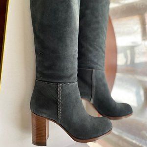 Bettye Muller Crockett Womens Leather Knee-High Boots